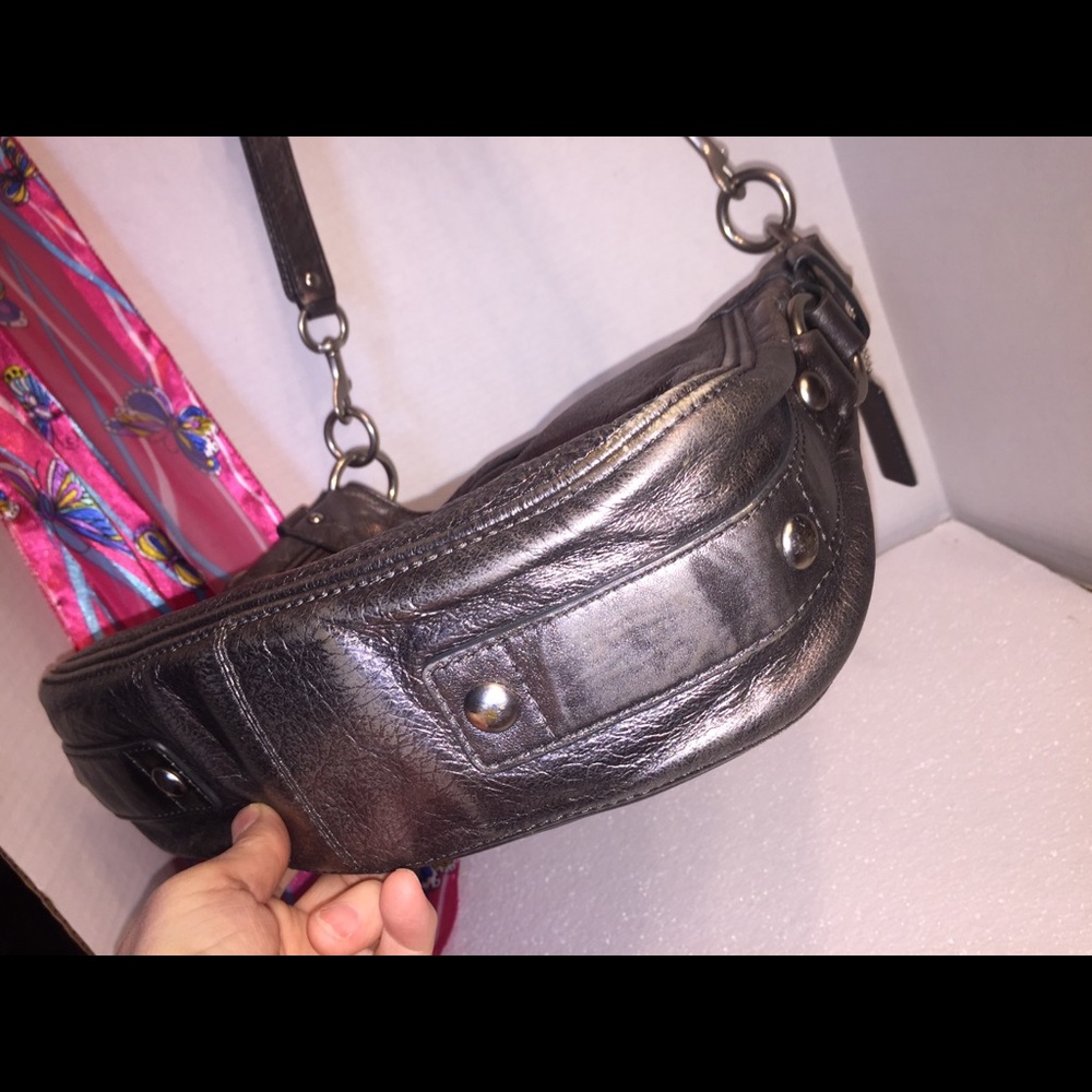 Coach’s Steel Gray Zippered Hobo - Picture 8 of 13